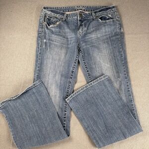 Amethyst Jeans Betty Women's Size 13 Blue Bootcut Denim Embroidered Flap Pocket